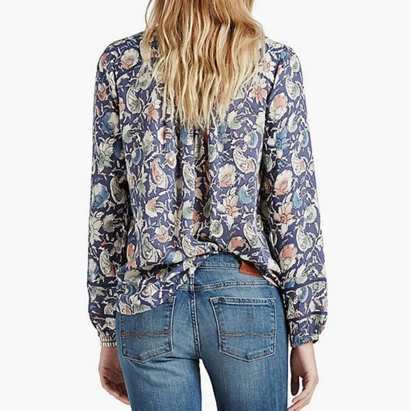 LUCKY BRAND Womens Floral Boho Floral Top Size S - Picture 3 of 8